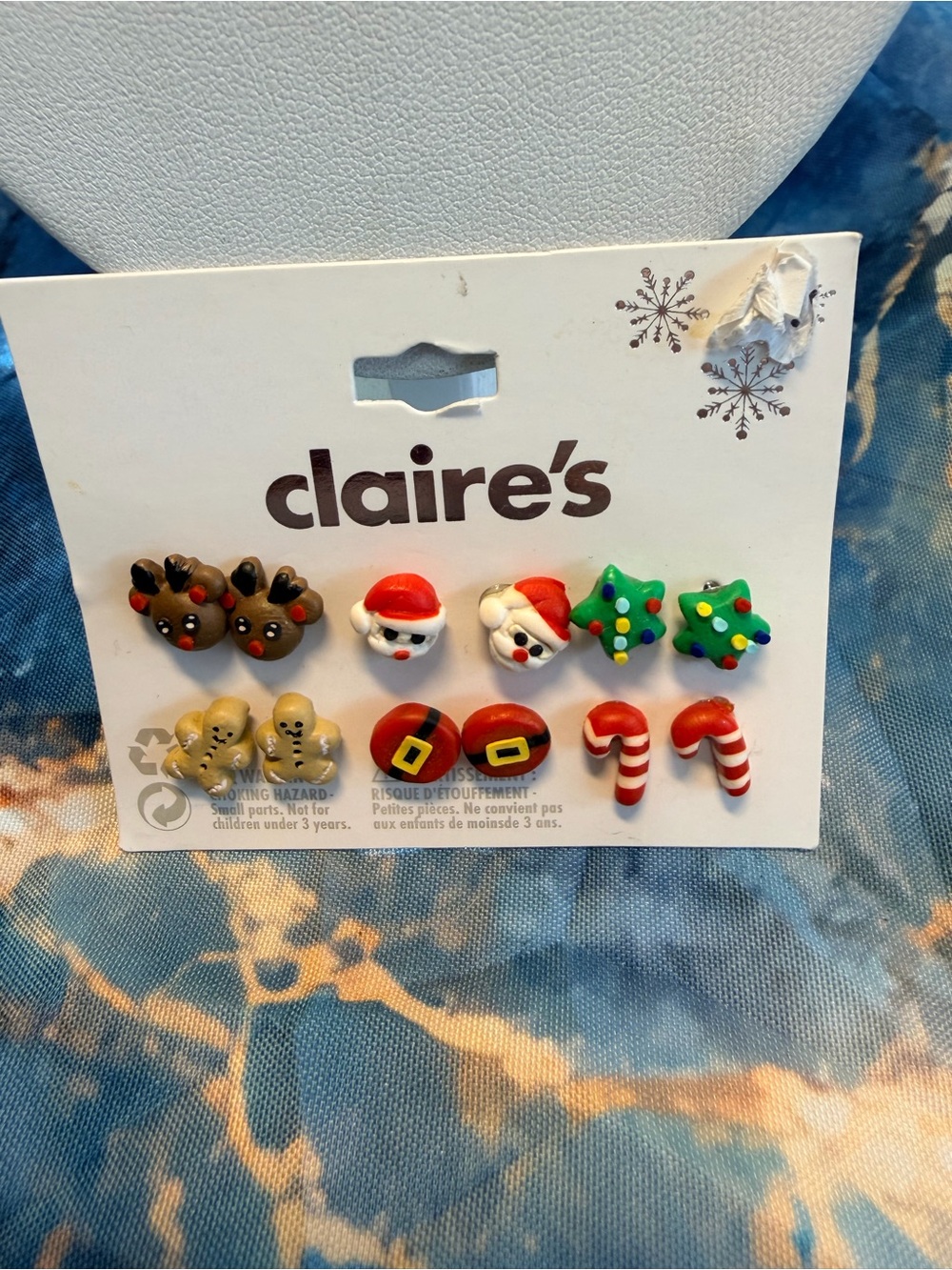 Claire’s set of 6 Christmas earrings New!